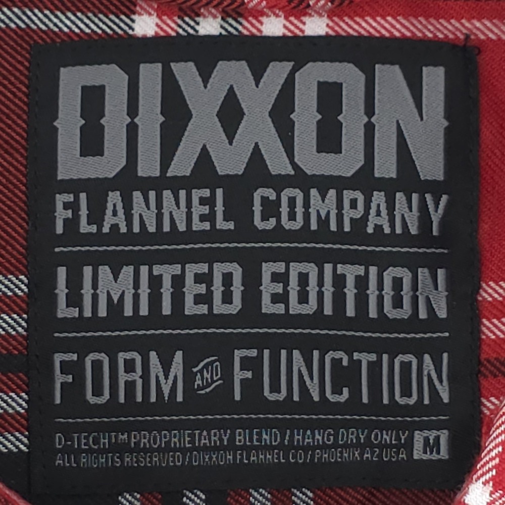 Dixxon Flannel Shirt Snap On Tools Edition  Rare Mens Medium Long Sleeve Button - Picture 6 of 10